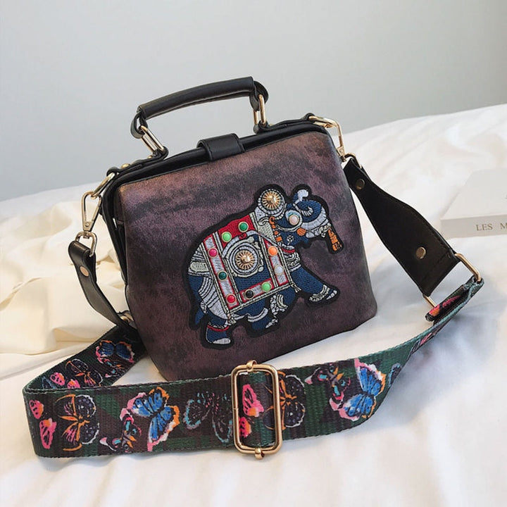 Broderet mandala-skuldertaske – let og alsidigt boho-design