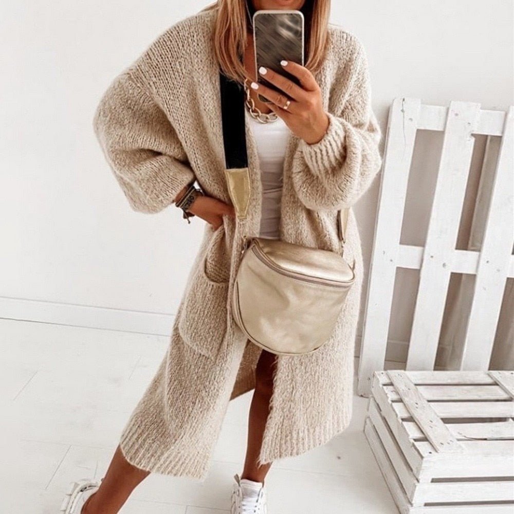 Blødt Strikket Oversized Damecardigan - Sienna
