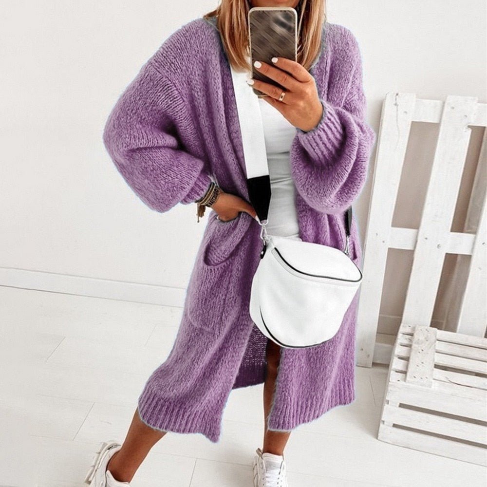 Blødt Strikket Oversized Damecardigan - Sienna