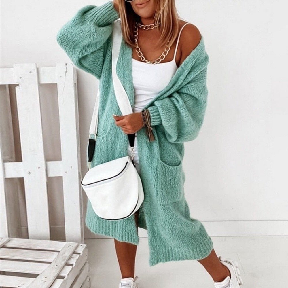 Blødt Strikket Oversized Damecardigan - Sienna
