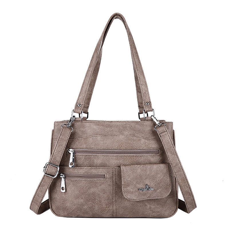 Skulder- og crossbody-taske til damer med flere rum – FlexiCarry