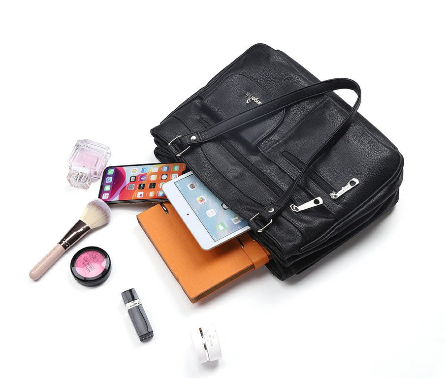 Skulder- og crossbody-taske til damer med flere rum – FlexiCarry