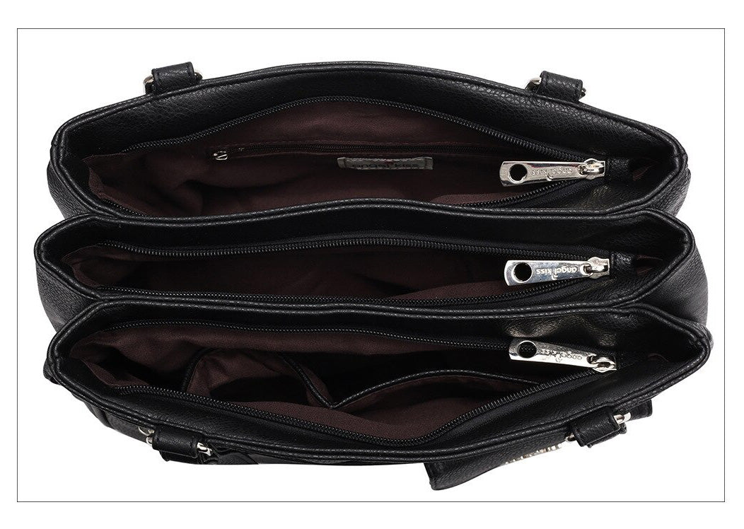 Skulder- og crossbody-taske til damer med flere rum – FlexiCarry