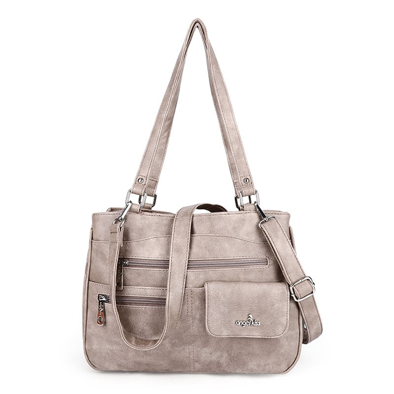 Skulder- og crossbody-taske til damer med flere rum – FlexiCarry
