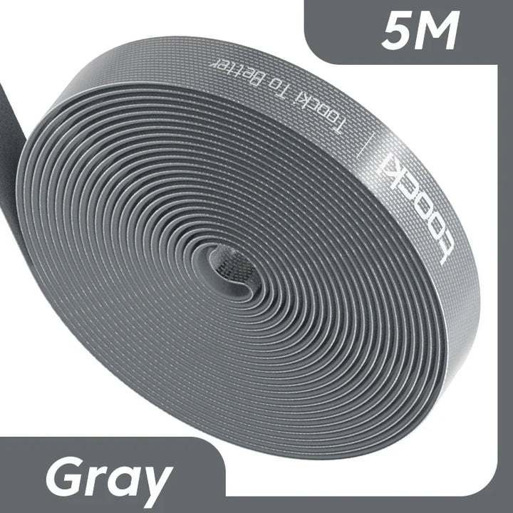 Toocki Kabel-Organizer, Drahtwickler, USB-Kabelmanagement, Schutz für Kopfhörer, Maus, Kabelbinder, Telefonzubehör für iPhone, Samsung-5M Gray-State of Style