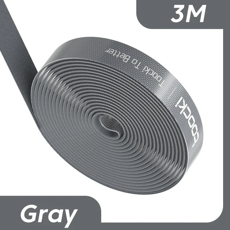 Toocki Kabel-Organizer, Drahtwickler, USB-Kabelmanagement, Schutz für Kopfhörer, Maus, Kabelbinder, Telefonzubehör für iPhone, Samsung-3M Gray-State of Style