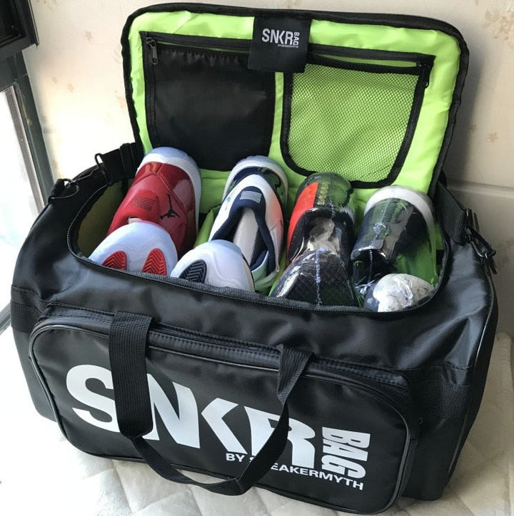 Vandtæt rejsetaske med flere rum til sneakers og udstyr