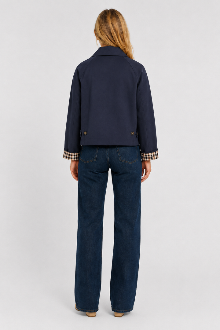 Women's Lightweight Jacket with Relaxed Fit and Vichy Lining 17