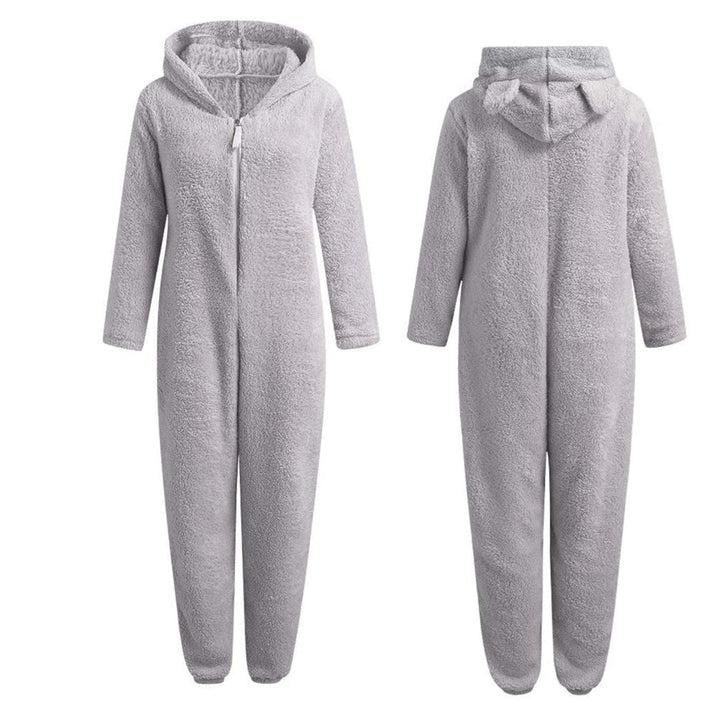 Superblød Fleece-Onesie med Bjørneører - BearHug