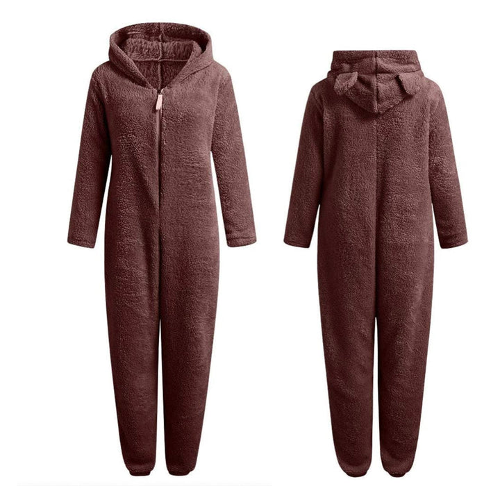 Superblød Fleece-Onesie med Bjørneører - BearHug