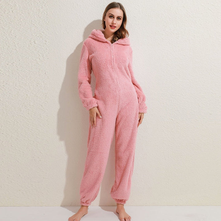 Superblød Fleece-Onesie med Bjørneører - BearHug