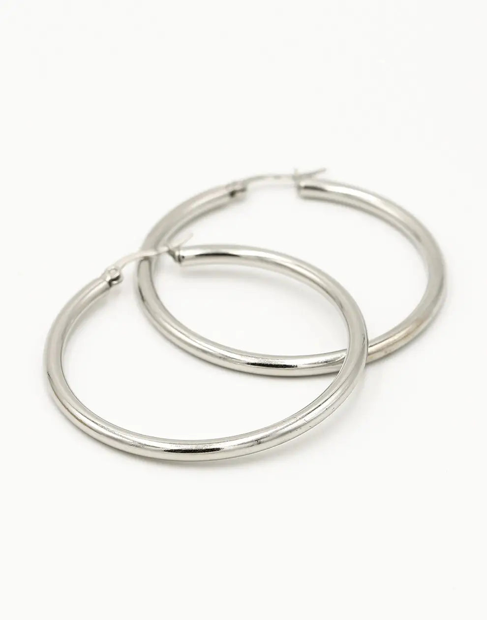 Silberne Creolen Ohrringe 40mm, modisch, hochwertiger Schmuck, elegantes Design