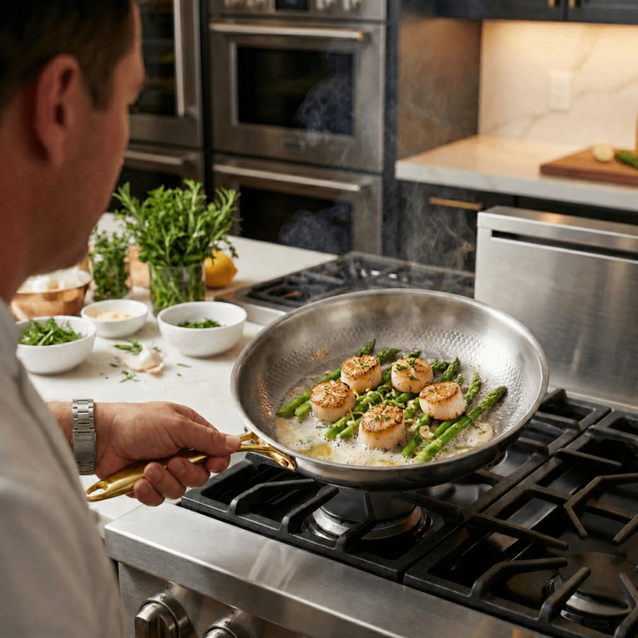 Hand-Hammered Titanium Pan Set - 3 Pieces I Limited Edition 8