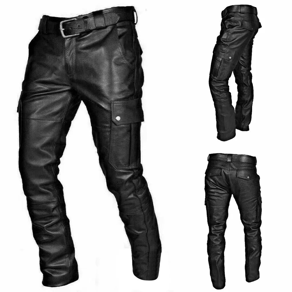 Herren læderbukser i biker-stil – RoadVance