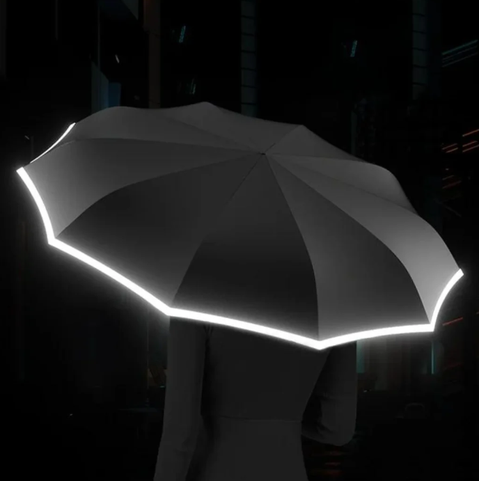 Reflekterende stormregnparaply – AeroGlow