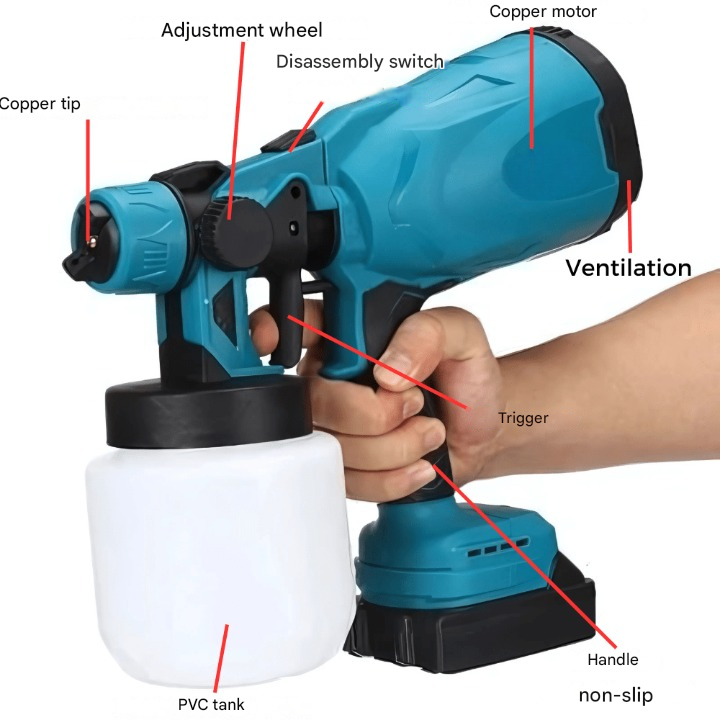 Trådløs elektrisk spraypistol – VeloPro