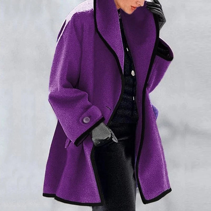 Varm vinter-trenchcoat i uld til kvinder - Emma