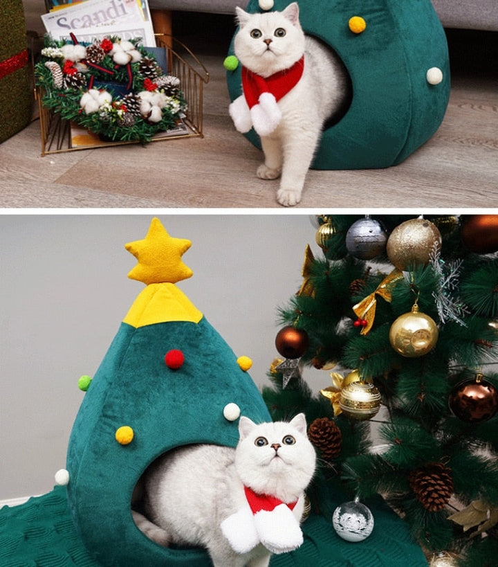 Juletræ kattekurv - FestivePurr
