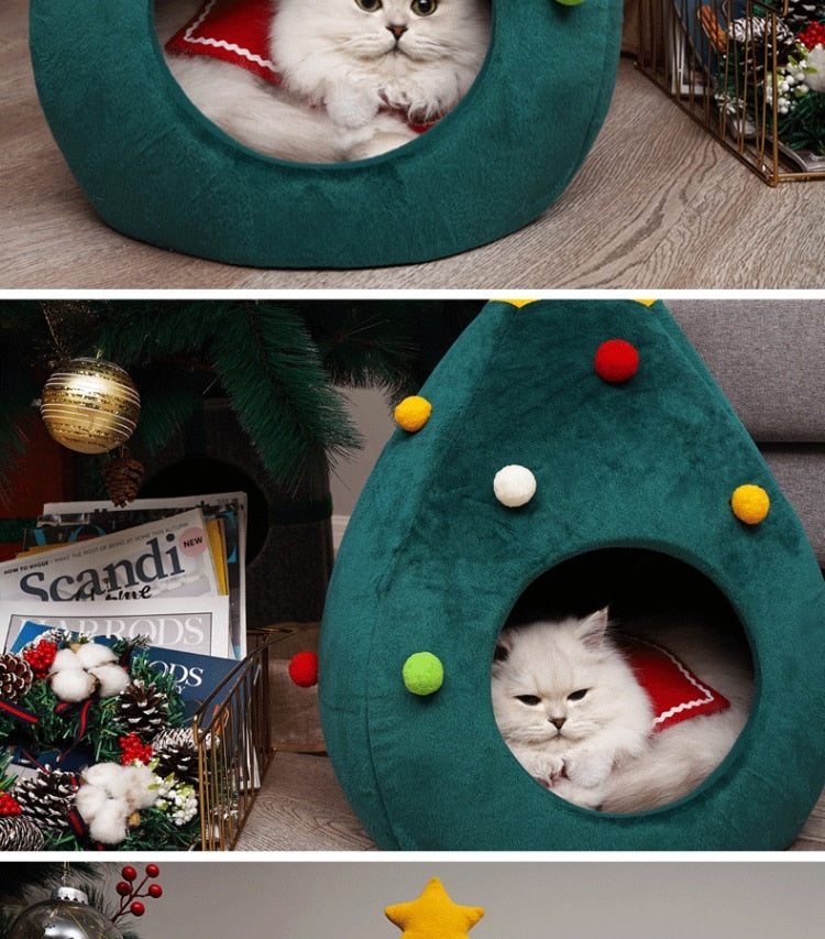 Juletræ kattekurv - FestivePurr