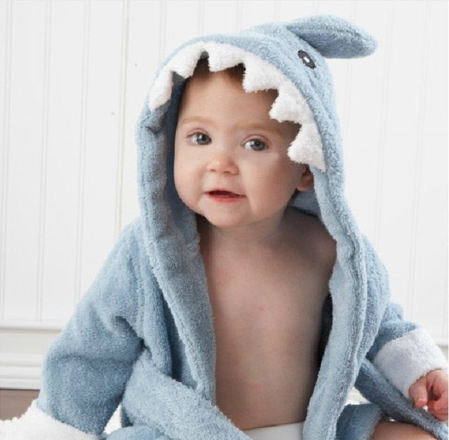 Blød babybadekåbe med dyremotiv - AnimalHug