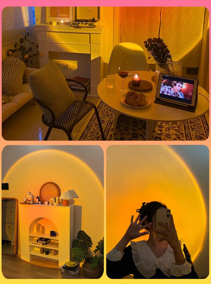 Solnedgangslampe med 4 farver - GlowSphere