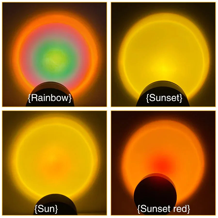 Solnedgangslampe med 4 farver - GlowSphere
