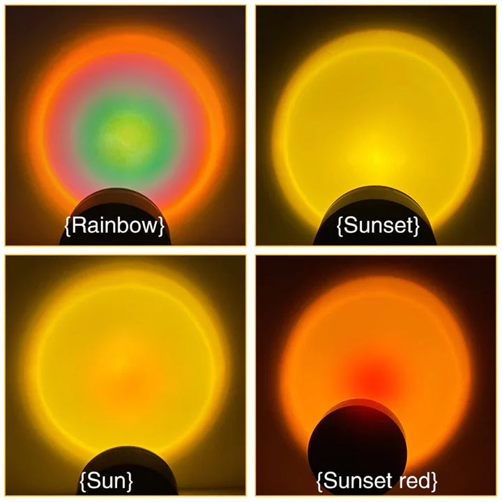Solnedgangslampe med 4 farver - GlowSphere