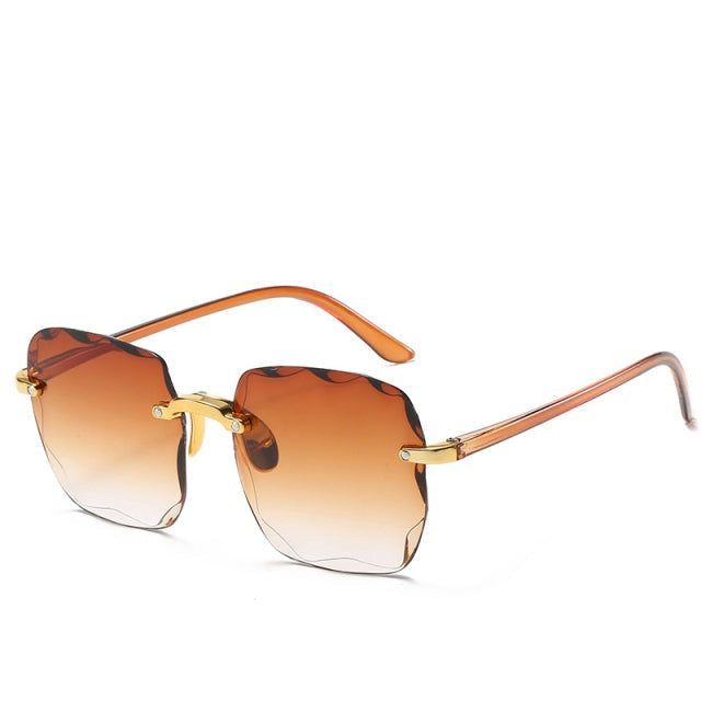 Trendy kantløs solbrille med UV400-beskyttelse i vintage-look – Clea