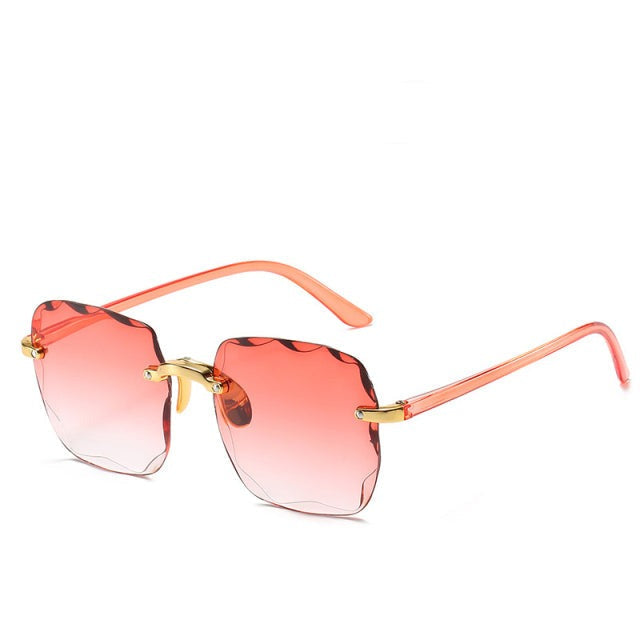 Trendy kantløs solbrille med UV400-beskyttelse i vintage-look – Clea