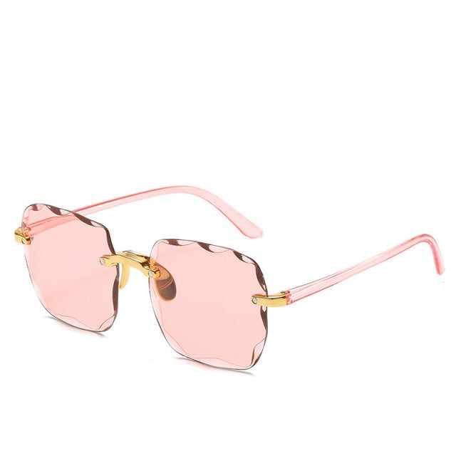 Trendy kantløs solbrille med UV400-beskyttelse i vintage-look – Clea