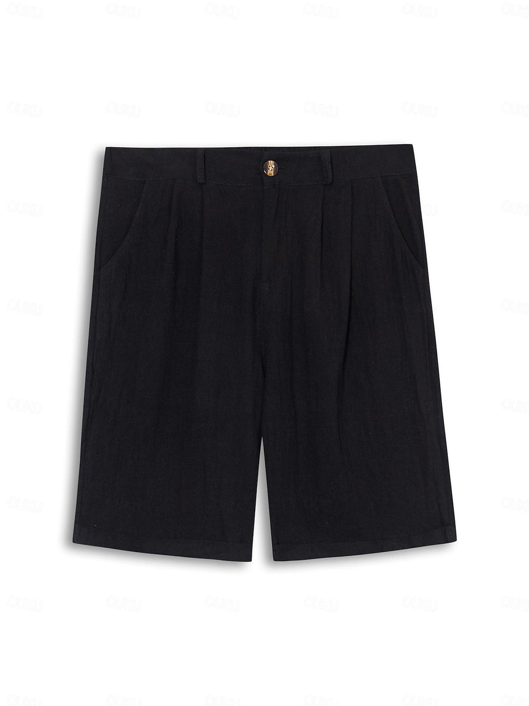Stilfulde hør-bomulds herreshorts – Milan