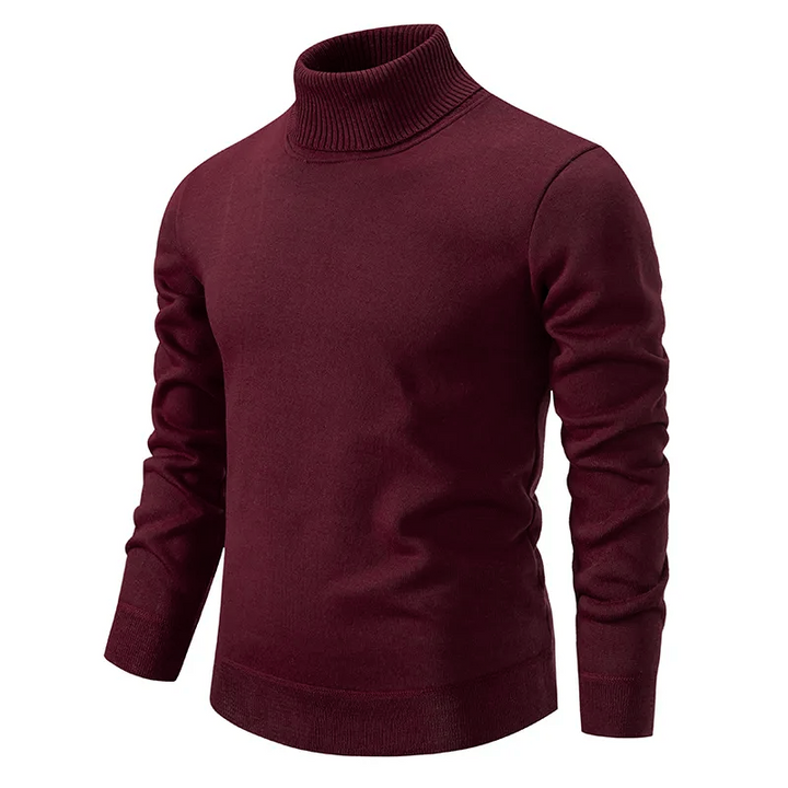 Blød og behagelig herre rullekrave sweater i bomuld - Jonas