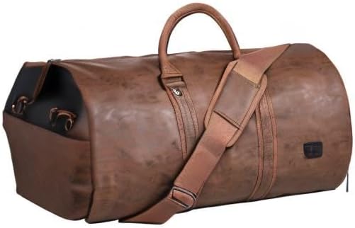 Konvertibel PU-læder duffel til tøj – håndbagage/weekender-rejsetaske