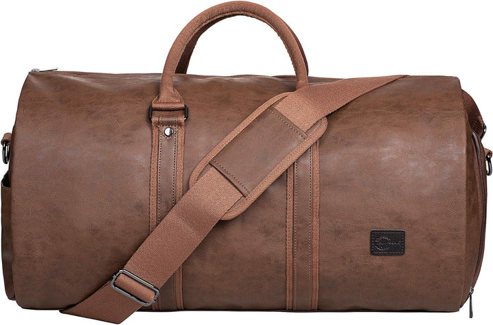 Konvertibel PU-læder duffel til tøj – håndbagage/weekender-rejsetaske