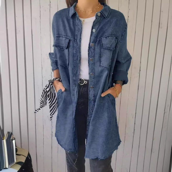 Komfortabel faux denim-skjorte - Sophie