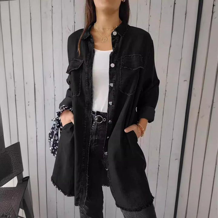 Komfortabel faux denim-skjorte - Sophie
