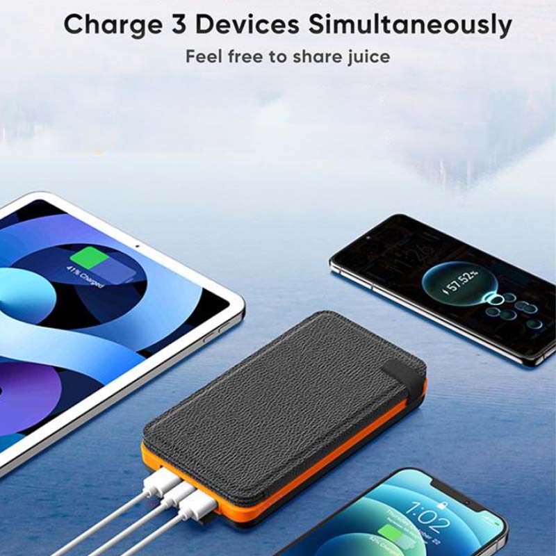 Solenergi-powerbank med 4 paneler og 3 USB-udgange – SunCore
