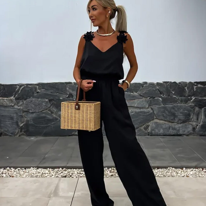Luftig sommerjumpsuit med vide ben – Jasmin