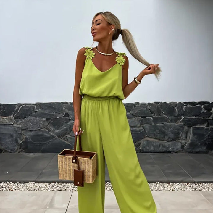 Luftig sommerjumpsuit med vide ben – Jasmin