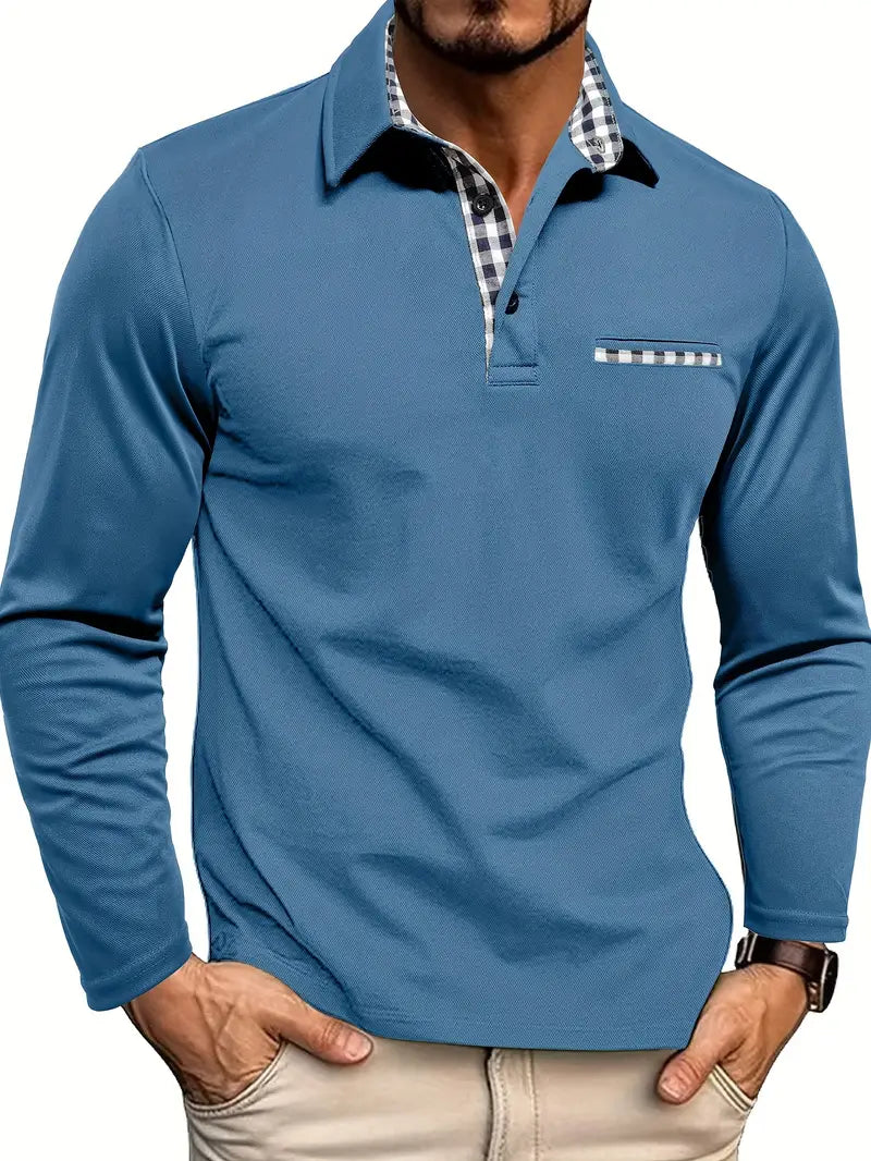 Herrepoloshirt med lange ærmer – Victor