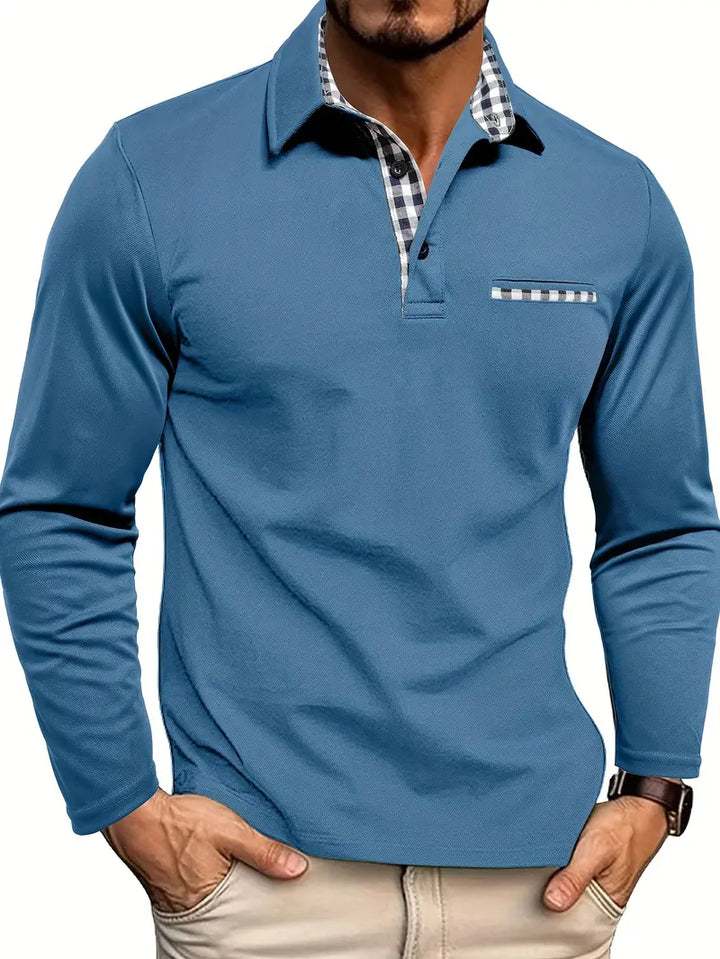 Herrepoloshirt med lange ærmer – Victor