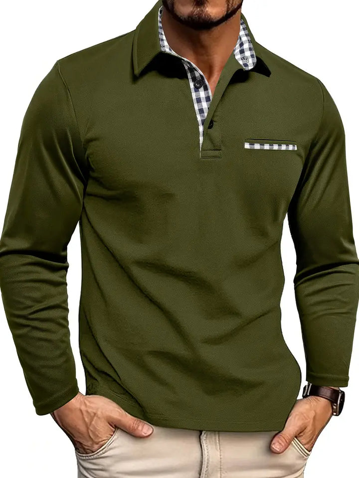 Herrepoloshirt med lange ærmer – Victor
