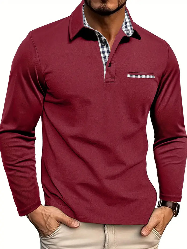 Herrepoloshirt med lange ærmer – Victor