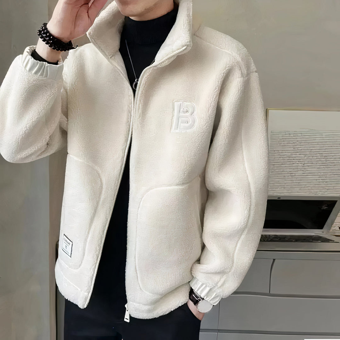 Herrer Fleece-jakke med høj krave – Milano