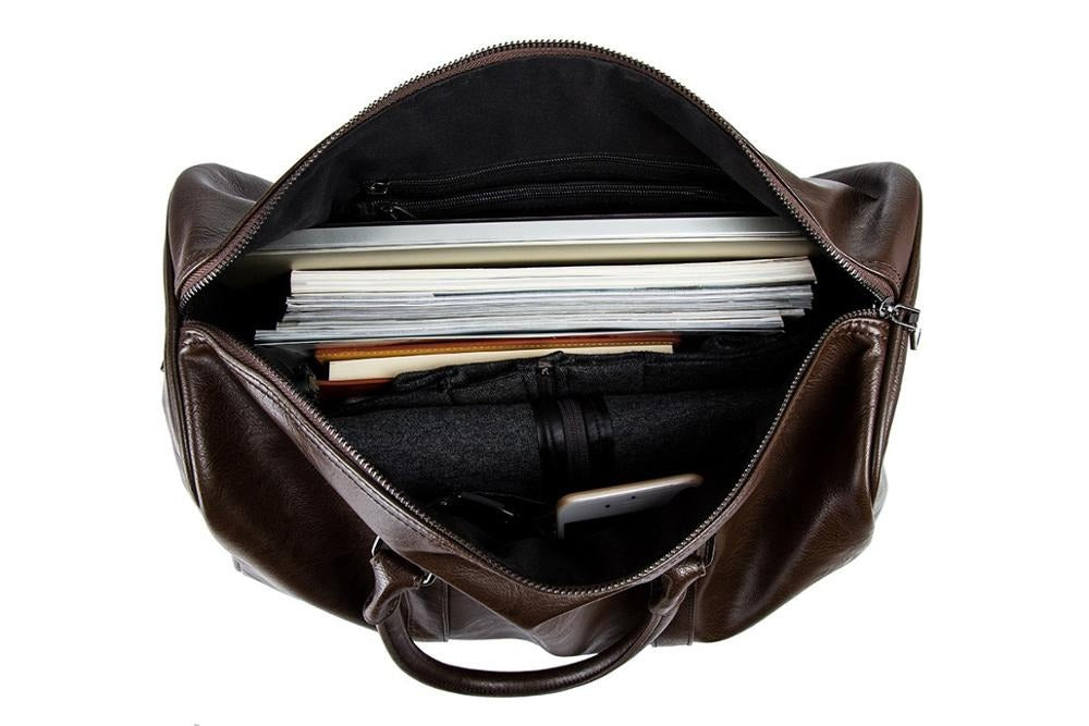 Læderrejsetaske med stor kapacitet – let og slidstærk håndbagage