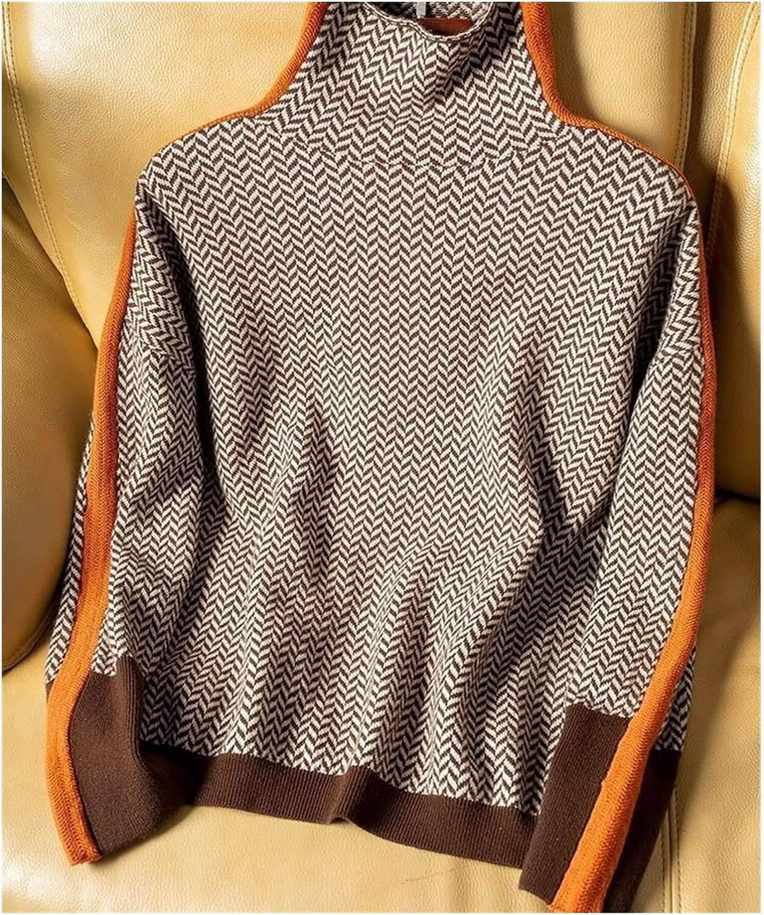 Dame rullekrave sweater i blødt strik – Amira