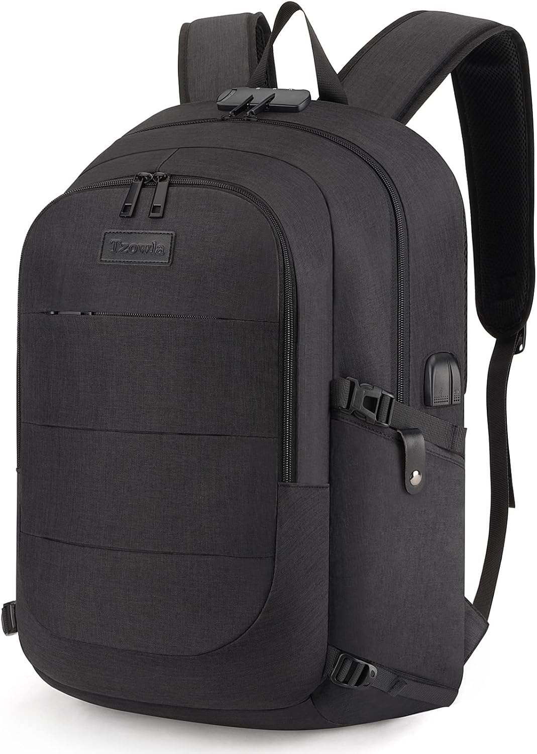 Ekstra stor tyverisikret laptop- og rejserygsæk med USB-port – 30–50 L