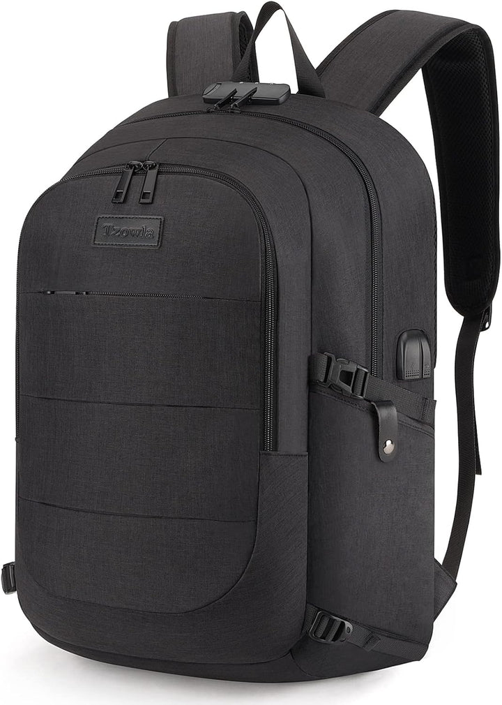 Ekstra stor tyverisikret laptop- og rejserygsæk med USB-port – 30–50 L