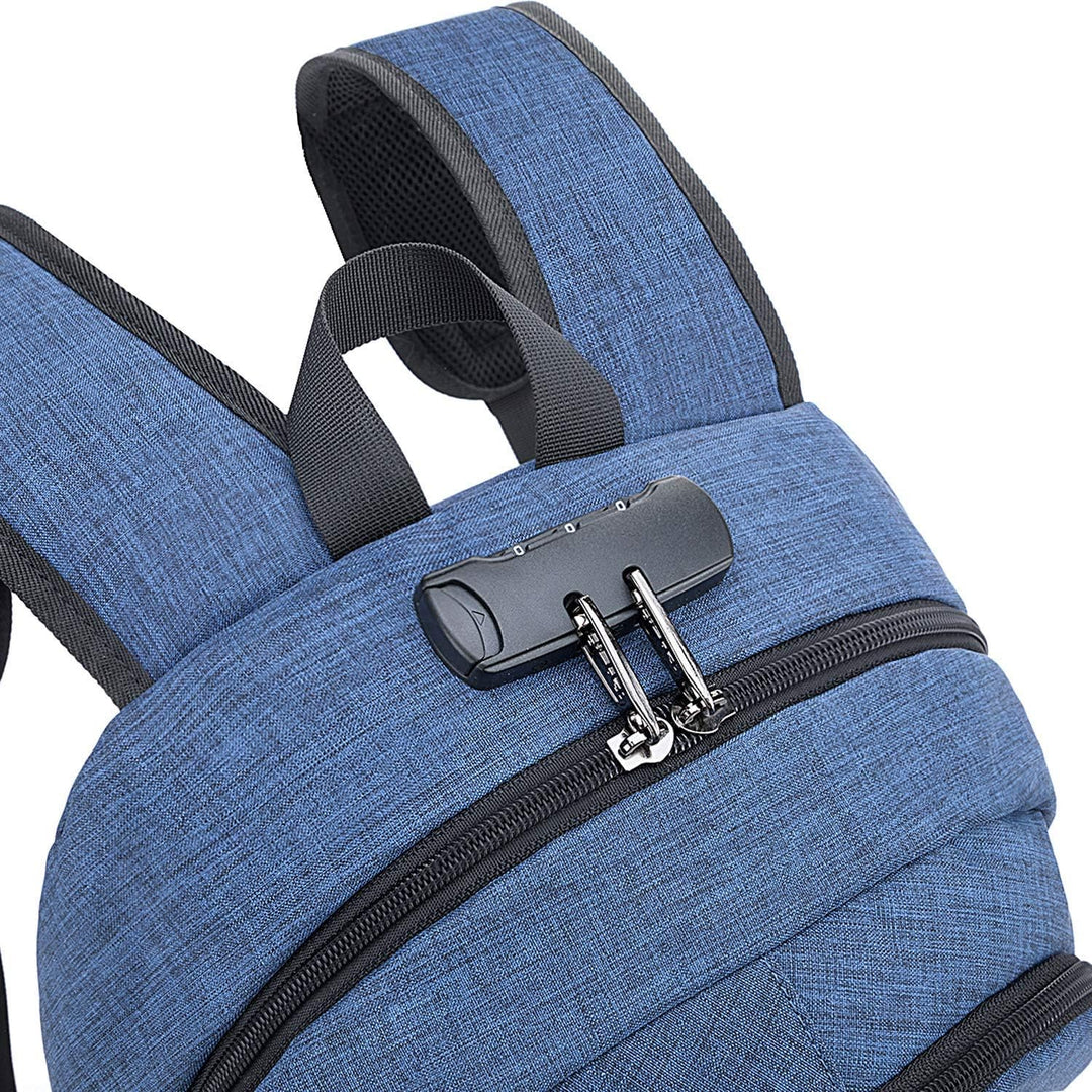 Ekstra stor tyverisikret laptop- og rejserygsæk med USB-port – 30–50 L