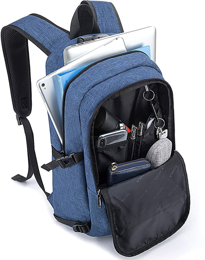 Ekstra stor tyverisikret laptop- og rejserygsæk med USB-port – 30–50 L